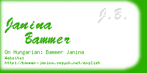 janina bammer business card